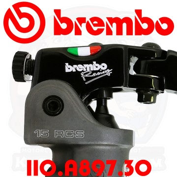 Brembo 15 RCS 1 Inch Bar Radial Brake Master Cylinder Kit Close Up 110A26330 110.A263.30