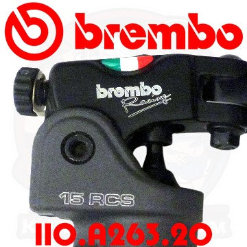 BREMBO 15 RCS Radial Brake Master Cylinder Kit, Short Lever (110.A263.20) (110A26320)