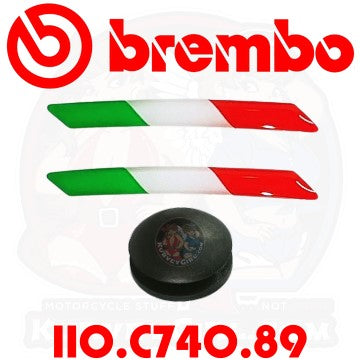 BREMBO RCS Corsa Corta Repair Kit: Replacement Cap and Flag (110.C740.89) (110A74089)