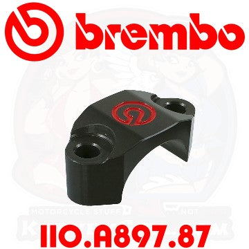 BREMBO RCS 1in Clamp: CNC Red Brembo Logo (110.A897.87) (110A89787)