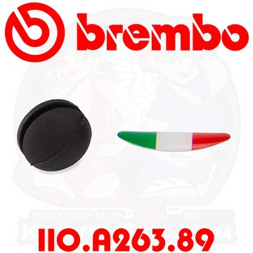 Brembo RCS Replacement Cap Italian Flag Decal 110A26389 110.A263.89