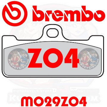 Brembo Z04 Brake Pads: 107A48602 / M029Z04 - Endurance Pad:9.4mm