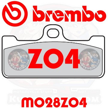 Brembo Z04 Brake Pads: 107A48603 / M028Z04 - Standard Pad: 8mm