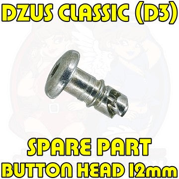 Dzus Classic D3 Spare Part Button Head Bolt 12 mm Silver