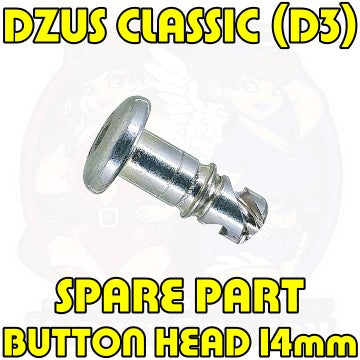 Spare Part: 1pc, DZUS CLASSIC (D3), Button Head, Silver, WL=14mm