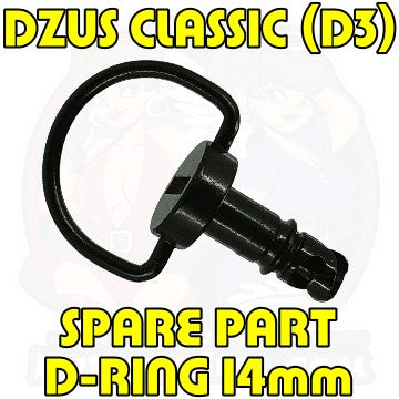 Spare Part: 1pc, DZUS CLASSIC (D3), D-Ring, Black, WL=14mm