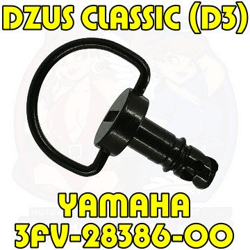 Yamaha Replacement Bolt: 3FV-28386-00-00, DZUS CLASSIC (D3), Black, WL=14mm
