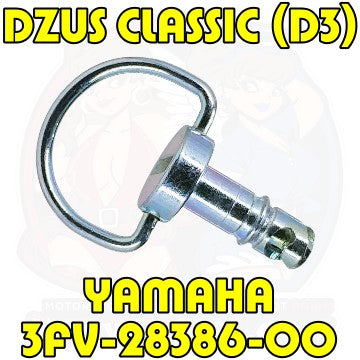 Yamaha Replacement Bolt: 3FV-28386-00-00, DZUS CLASSIC (D3), Silver, WL=14mm