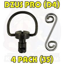 Load image into Gallery viewer, 4pc: Fiberglass Bodywork, DZUS PRO (D4), D-Ring, S-Spring, Rivet-On, Black, (35)
