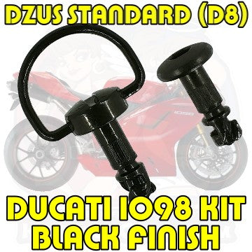 Ducati 1098 & 848 Custom Fit Dzus Kit - Black - Gen 2