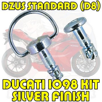 Ducati 1098 & 848 Custom Fit Dzus Kit - Silver - Gen 2