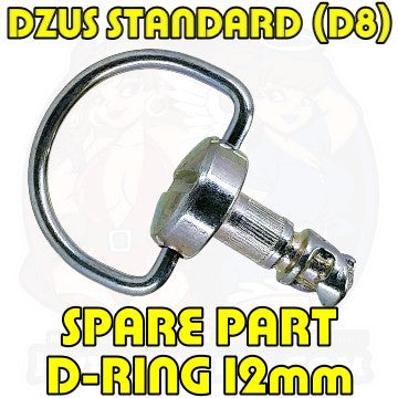 Spare Part: 1pc, DZUS (D8), D-Ring, Silver, WL=12mm