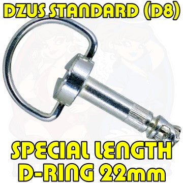 Special Length: 1pc, DZUS (D8), D-Ring, Silver, WL=22mm