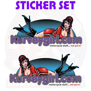 KurveyGirl 2013 Pin Up Sticker Set Free Limit 1 Set