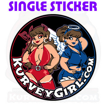 KurveyGirl - 2023 Round Angel/Devil Sticker Set - FREE - Limit 2