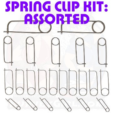 Assorted Sizes Stainless Steel Spring Clip Kit 2 23 pieces Extra Small Medium Large