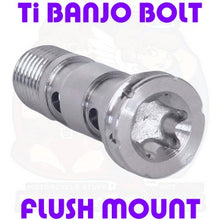 Load image into Gallery viewer, Titanium Banjo Bolt - Flush Mount - Double - M10x1.0 Fine

