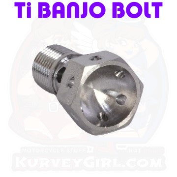 Titanium Banjo Bolt - Single Line - M10x1.0 Fine Thread