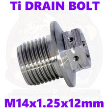 Load image into Gallery viewer, Titanium Drain Bolt - M14x1.25x12mm - Double Drive (KGO-3)
