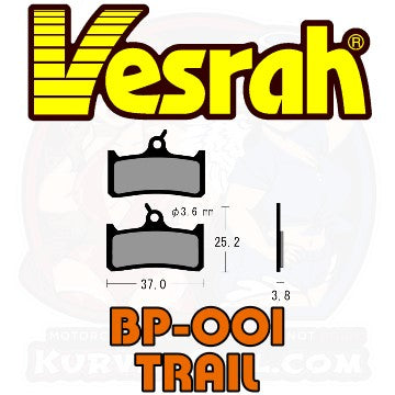 Vesrah BP-001 Bicycle Brake Pads bike MTB Mountain Bike Grimeca SRAM Trail