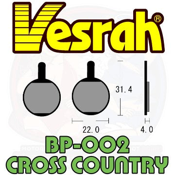 Vesrah BP-002 Bicycle Brake Pads bike MTB Mountain Bike Magura Louise Magura Clara shape Cross Country