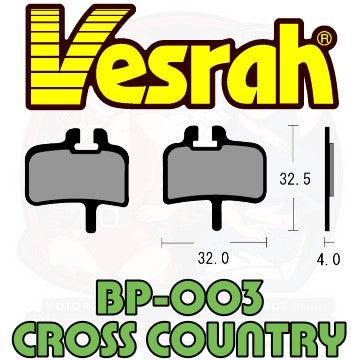 Vesrah BP-003 Bicycle Brake Pads bike MTB Mountain Bike Hayes MX-1 Mechanical Hydraulic HFX MAG Plus HD Carbon XC Promax Mechanical main image shape Cross Country