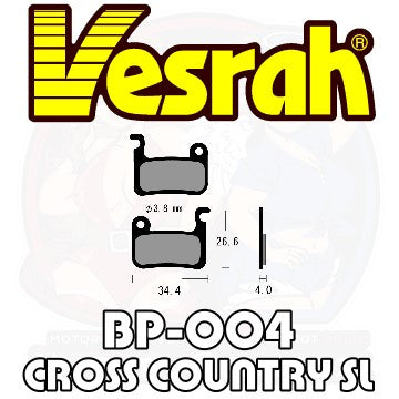 Vesrah BP-004AL SL Bicycle Brake Pads bike MTB Mountain Bike Shimano XTR BR-M535 BR-M545 BR-M585 BR-M595 BR-M596 BR-M601 BR-M665 BR-M765 BR-M775 BR-M800 BR-M965 BR-M966 BR-M975 BR-R505 BR- main image shape Ultra Light Cross Country