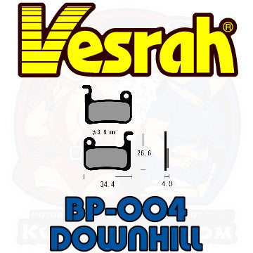 Vesrah BP-004D Bicycle Brake Pads bike MTB Mountain Bike Shimano XTR BR-M535 BR-M545 BR-M585 BR-M595 BR-M596 BR-M601 BR-M665 BR-M765 BR-M775 BR-M800 BR-M965 BR-M966 BR-M975 BR-R505 BR- main image shape Downhill