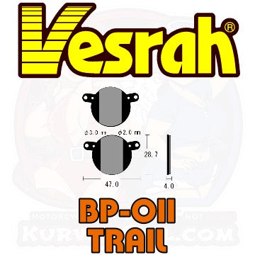 Vesrah BP-011 Bicycle Brake Pads bike MTB Mountain Bike Magura Juile Promax DC900 DC903 main image shape Trail