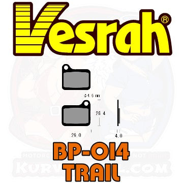 Vesrah BP-014 Bicycle Brake Pads bike MTB Mountain Bike Shimano Deore Hydraulic BR-M555 Nexave BR-C901 main image shape Trail