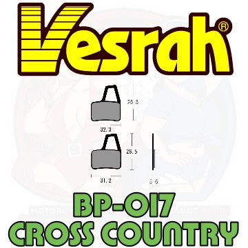 Vesrah BP-017C Bicycle Brake Pads bike MTB Mountain Bike main image shape Cross Country Hayes El Camino Hydraulic