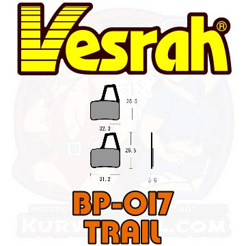 Vesrah BP-017 Bicycle Brake Pads bike MTB Mountain Bike main image shape Trail Hayes El Camino Hydraulic