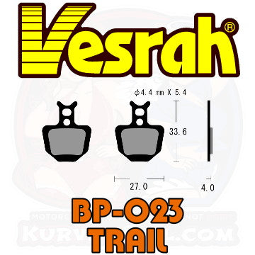 Vesrah BP-023 Bicycle Brake Pads bike MTB Mountain Bike main image shape Trail Formula Oro Hydraulic