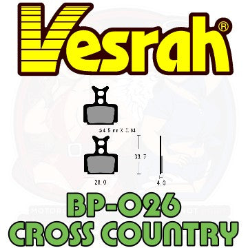 Vesrah BP-026C Bicycle Brake Pads bike MTB Mountain Bike main image shape Cross Country Formula MEGA R1 R0 RX T1 25th THE ONE