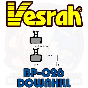 Vesrah BP-026D Bicycle Brake Pads bike MTB Mountain Bike main image shape Downhill Formula MEGA R1 R0 RX T1 25th THE ONE