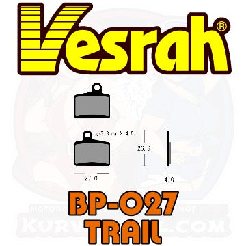 Vesrah BP-027 Bicycle Brake Pads bike MTB Mountain Bike main image shape Trail Hayes Dyno Comp Stroker Ryde