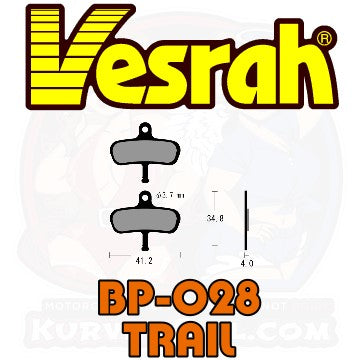 Vesrah BP-028 Bicycle Brake Pads bike MTB Mountain Bike main image shape Trail Avid Code 4 Piston Series