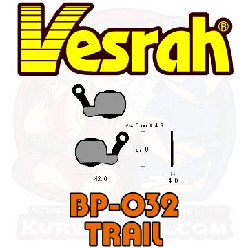 Vesrah BP-032 Bicycle Brake Pads bike MTB Mountain Bike main image shape Trail Brakeforceone BFO Brake Magura Louise Marta
