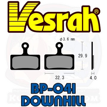 Vesrah BP-041D Bicycle Brake Pads bike MTB Mountain Bike main image shape Downhill Shimano ALIVIO BR-M4050 DORE XT BR-M60000 XTR BR-CX75 BR-M666 BR-M675 BR-M785 BR-M8000 BR-M900 BR-M985 BR-M987 BR-S700