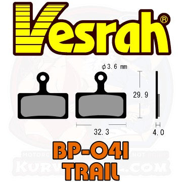 Vesrah BP-041 Bicycle Brake Pads bike MTB Mountain Bike main image shape Trail Shimano ALIVIO BR-M4050 DORE XT BR-M60000 XTR BR-CX75 BR-M666 BR-M675 BR-M785 BR-M8000 BR-M900 BR-M985 BR-M987 BR-S700